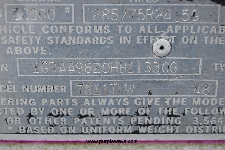 image for item E6475 1987 Great Dane 7311TJW48 dry van trailer