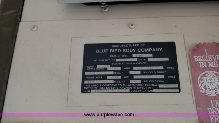 image for item F7747 1995 Chevrolet G30 bus