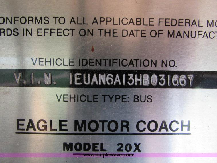 image for item K2570 1987 Eagle 20X bus