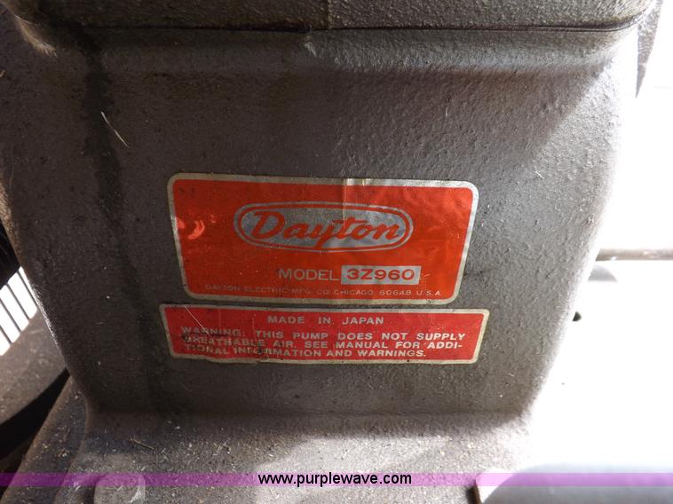 image for item K3848 Dayton 3Z960 air compressor