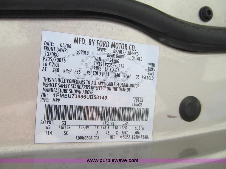 image for item K5625 2006 Ford Explorer XLT SUV