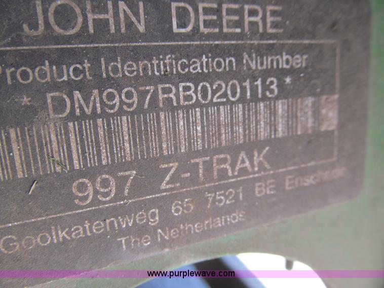 image for item K5630 2007 John Deere 977 Z-Trak ZTR lawn mower