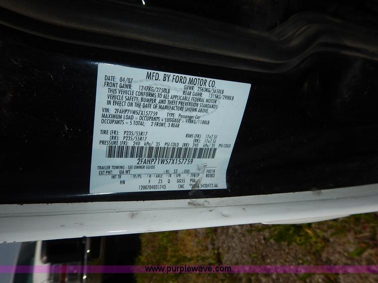 image for item K7420 2007 Ford Crown Victoria Police Interceptor