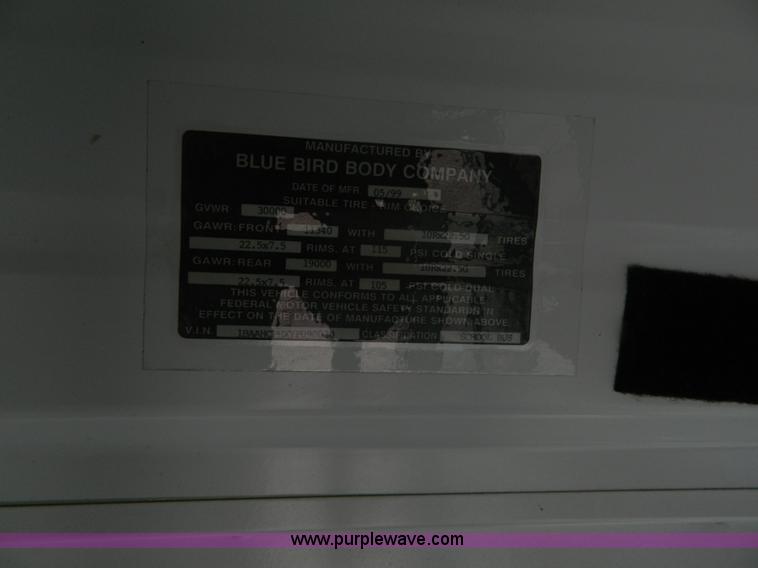 image for item K8070 2000 Blue Bird TC2000 school bus