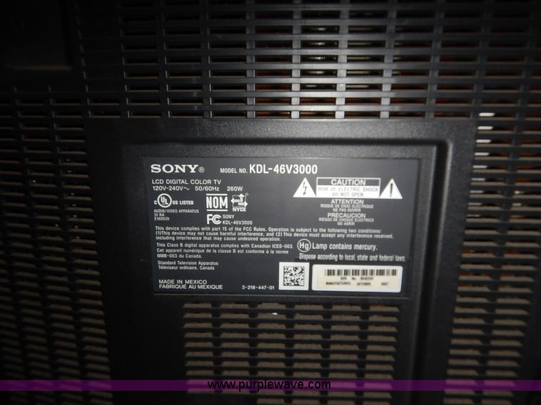 image for item BJ9623 Bravia 46" LCD television