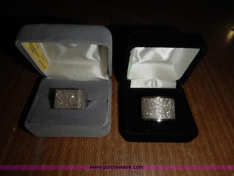 image for item BJ9629 (2) designer men's clear stone rings