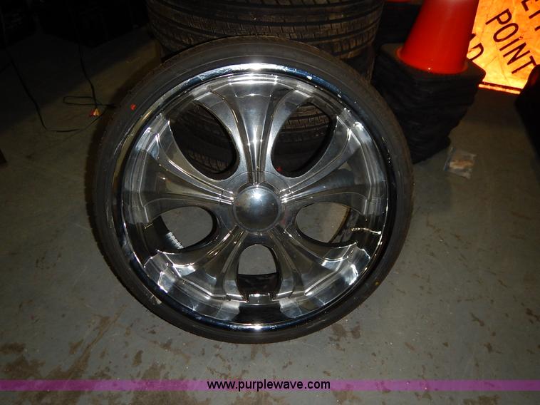 image for item BJ9641 (4) Carbon Series 225/30ZR24 custom wheels and tires