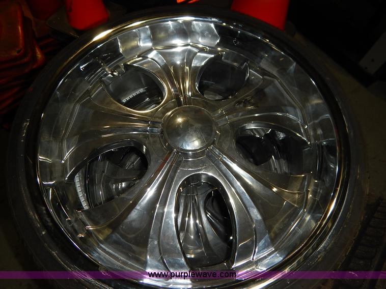 image for item BJ9641 (4) Carbon Series 225/30ZR24 custom wheels and tires