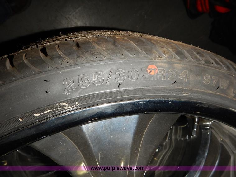 image for item BJ9641 (4) Carbon Series 225/30ZR24 custom wheels and tires