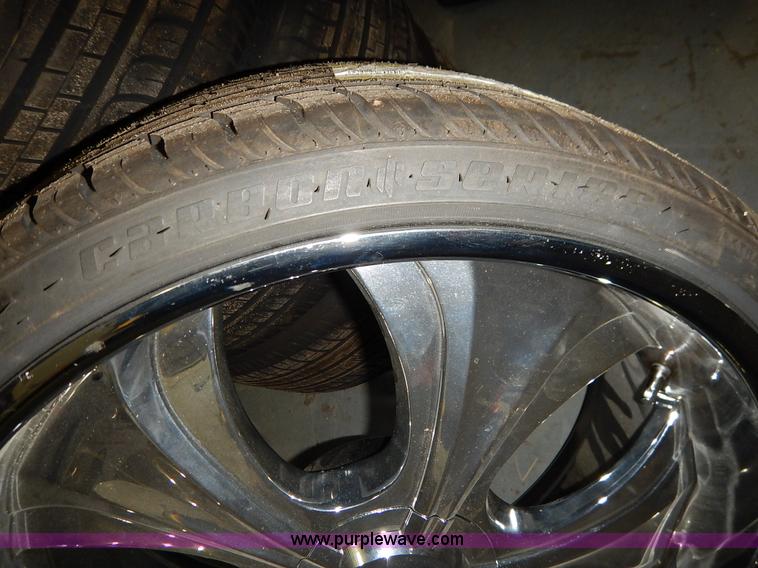 image for item BJ9641 (4) Carbon Series 225/30ZR24 custom wheels and tires