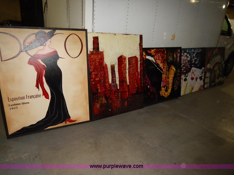 image for item BJ9643 (5) assorted canvas paintings