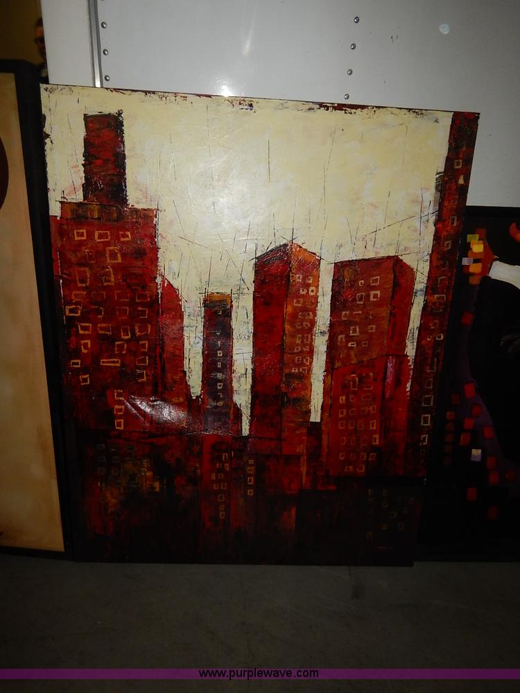 image for item BJ9643 (5) assorted canvas paintings