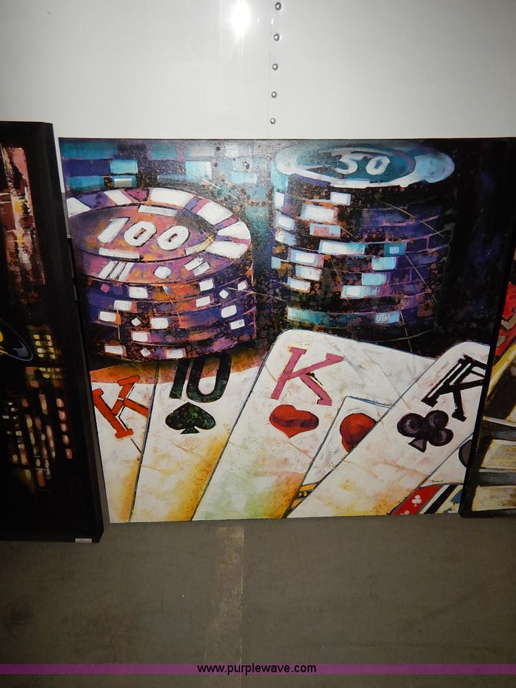 image for item BJ9643 (5) assorted canvas paintings