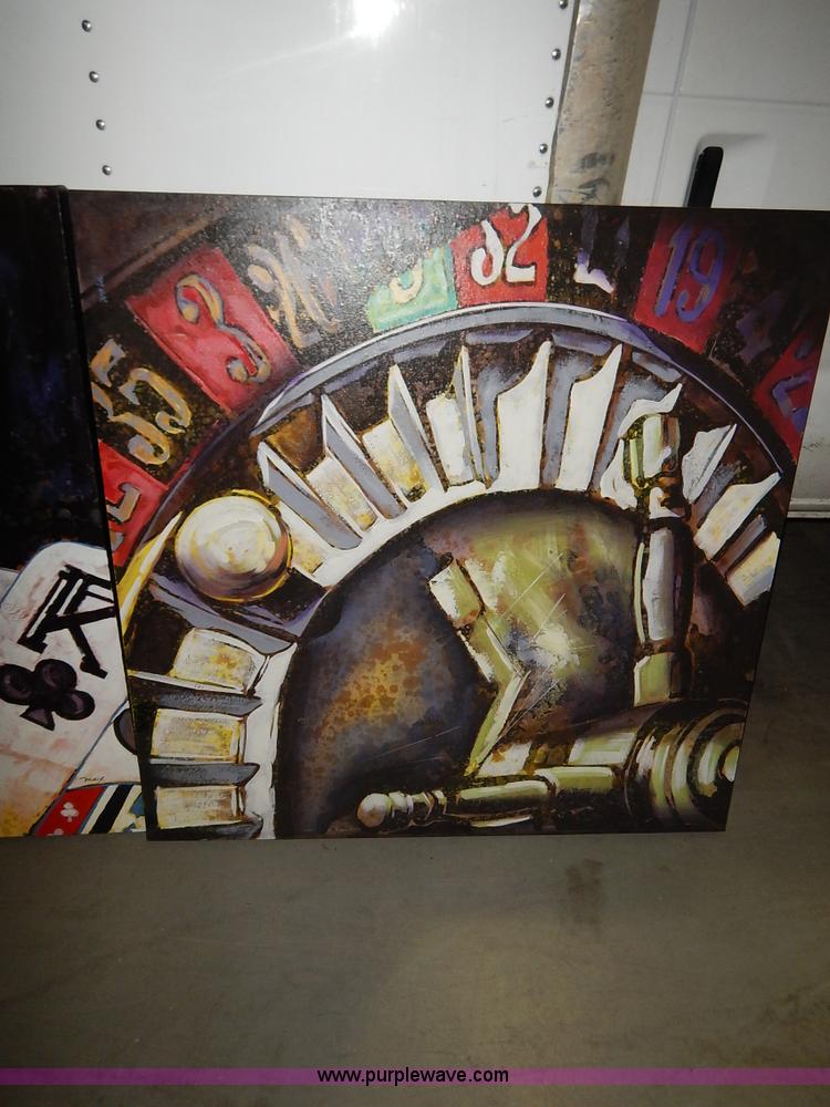 image for item BJ9643 (5) assorted canvas paintings