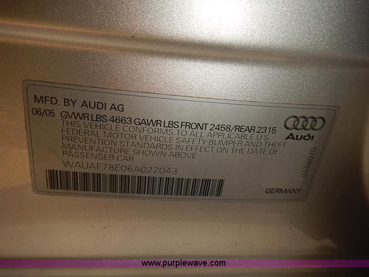 image for item I3511 2006 Audi A4