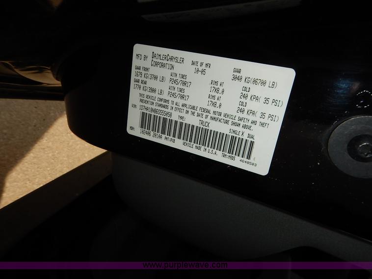 image for item J3936 2006 Dodge Ram 1500 Quad Cab pickup truck