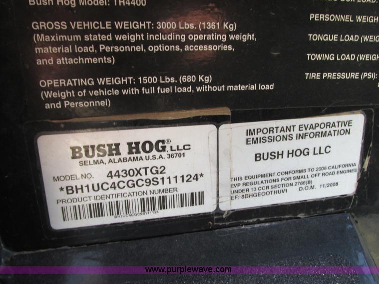 image for item B2941 2009 Bush Hog 4430XTG2 utility vehicle
