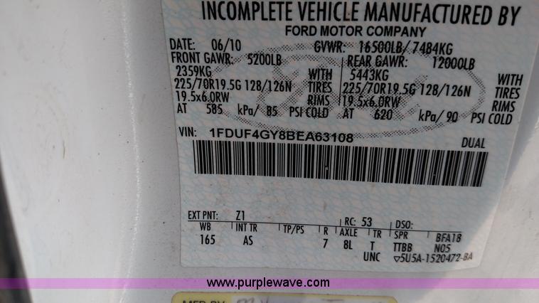 image for item F7730 2011 Ford F450 Super Duty XL flatbed truck