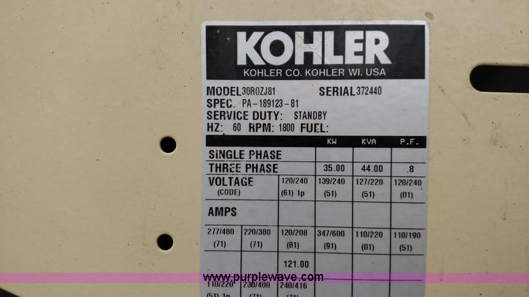 image for item F7787 Kohler Power System Fast Response generator