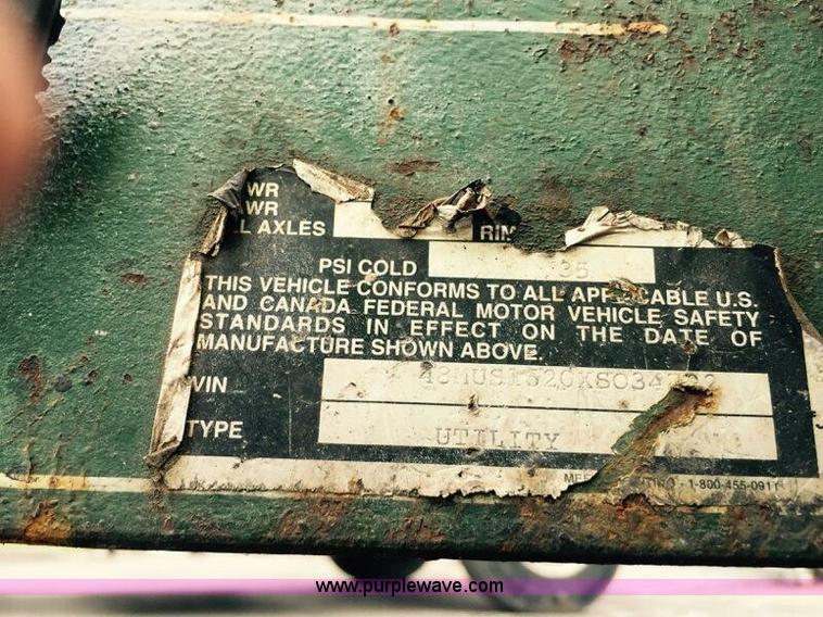 image for item H7568 1999 Biltrite 16' utility trailer