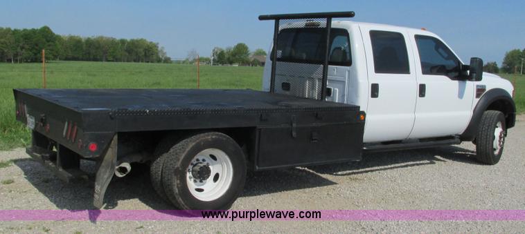 image for item I3007 2008 Ford F450 Super Duty Crew Cab flatbed truck