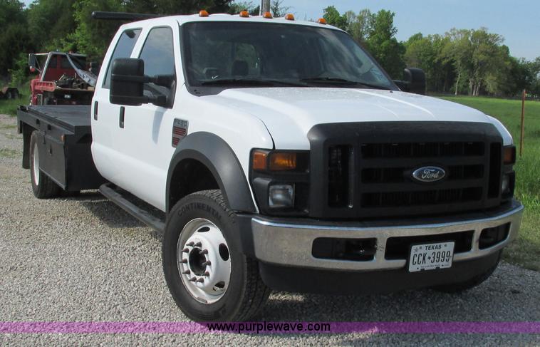 image for item I3007 2008 Ford F450 Super Duty Crew Cab flatbed truck