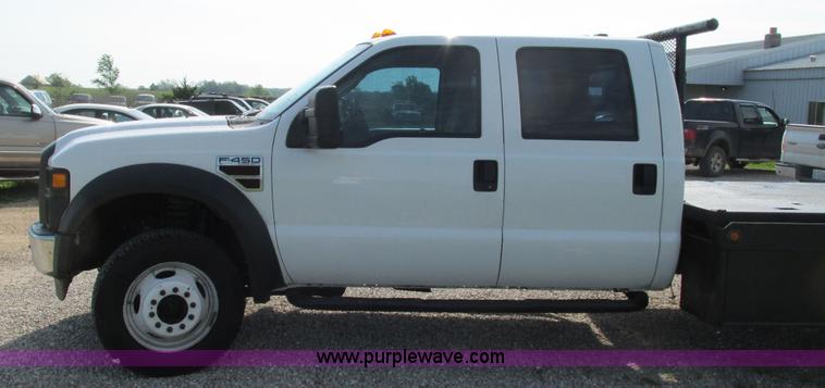 image for item I3007 2008 Ford F450 Super Duty Crew Cab flatbed truck