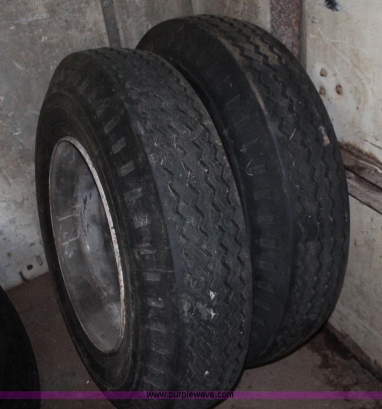 image for item BO9386 (2) Goodyear Accuride 11R22.5 tires and wheels