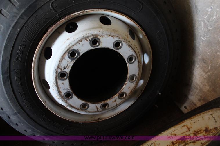 image for item BO9386 (2) Goodyear Accuride 11R22.5 tires and wheels