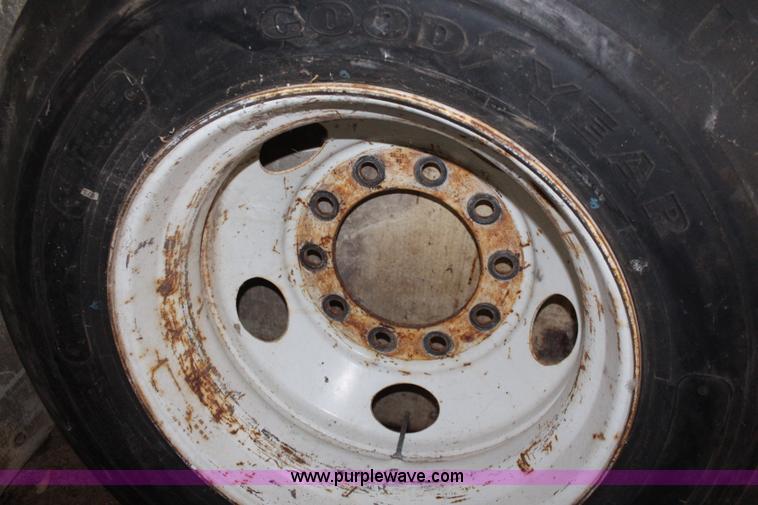 image for item BO9386 (2) Goodyear Accuride 11R22.5 tires and wheels
