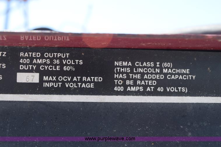 image for item AQ9137 Lincoln R3R-400 arc welder