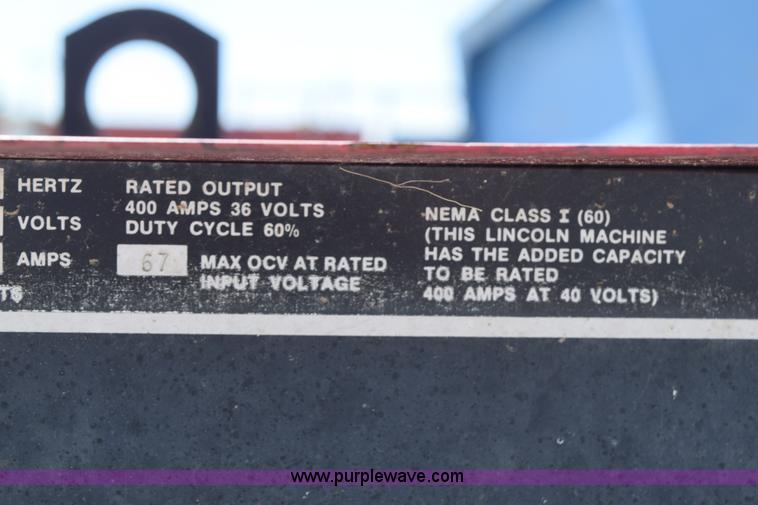 image for item AQ9138 Lincoln R3R-400 arc welder