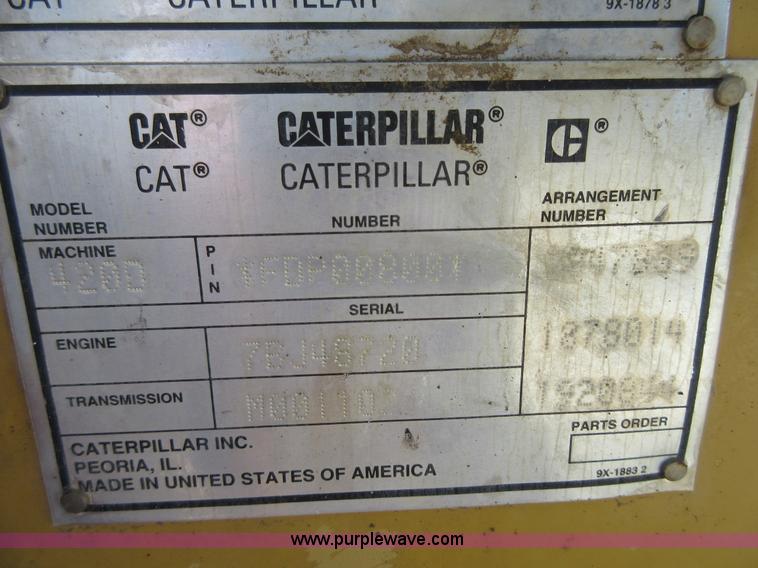 image for item D2444 2001 Caterpillar 420D backhoe
