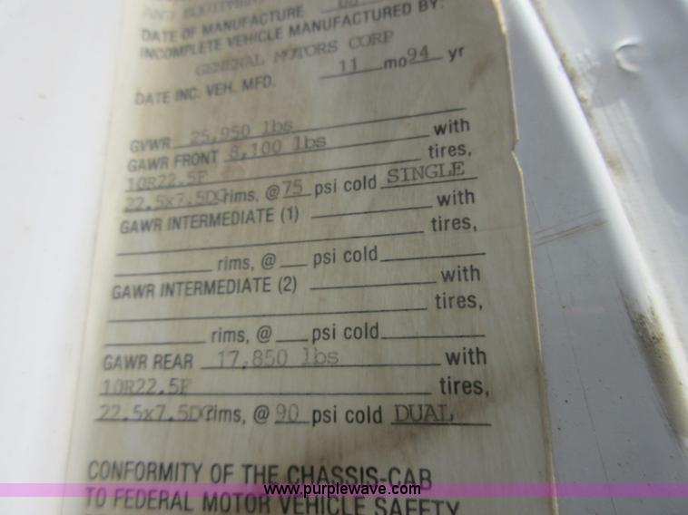 image for item D2445 1995 Chevrolet Kodiak Service truck