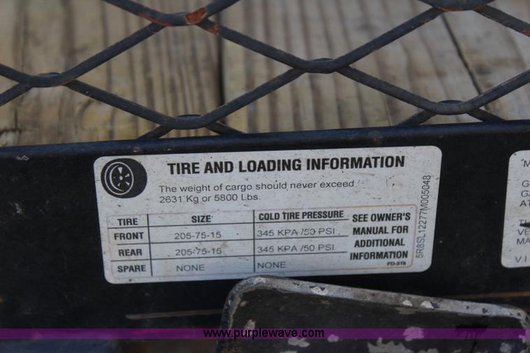 image for item I1705 2007 Maxey power washing trailer