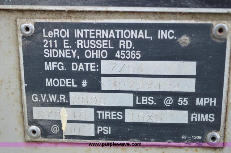 image for item I4555 Leroi 185 air compressor
