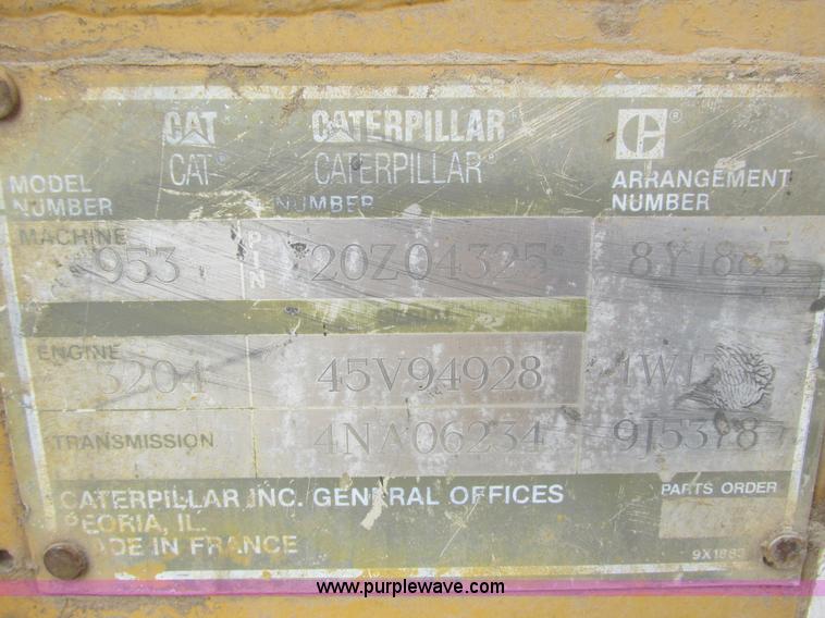 image for item J1780 1992 Caterpillar 953 LGP track loader