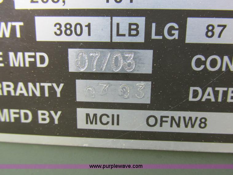 image for item K2134 2003 MCII OFNW8 MEP-816B generator