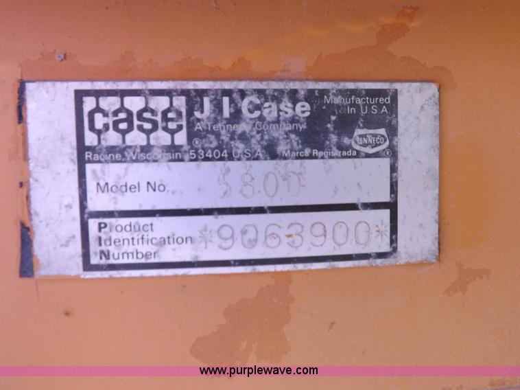 image for item K3927 1982 Case 580D backhoe