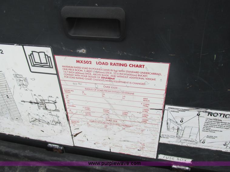 image for item K5066 2005 Ditch Witch MX502 compact excavator