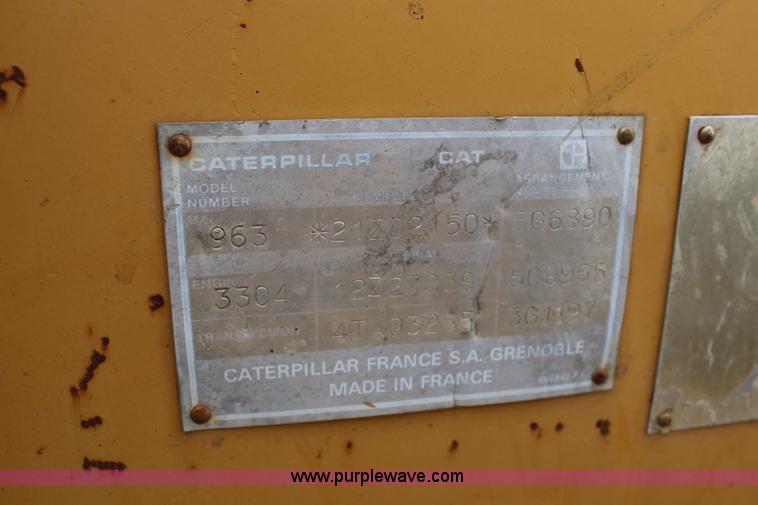 image for item K6881 1988 Caterpillar 963 track loader