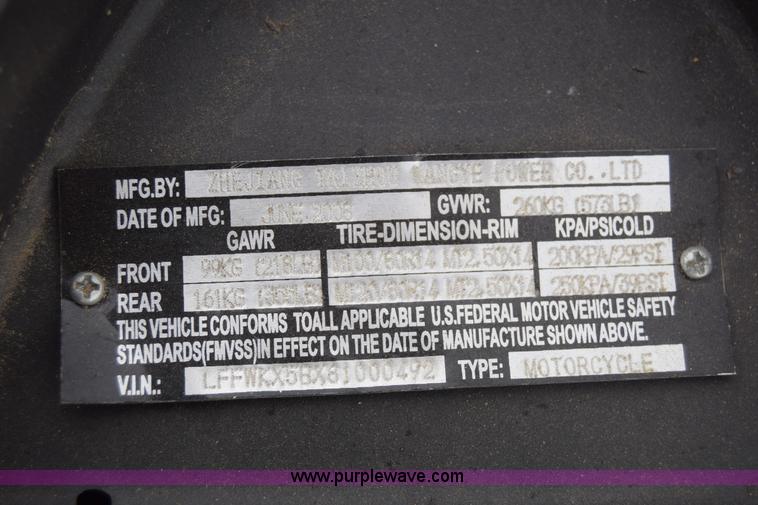 image for item E6445 2011 Zhej MC19-150 scooter