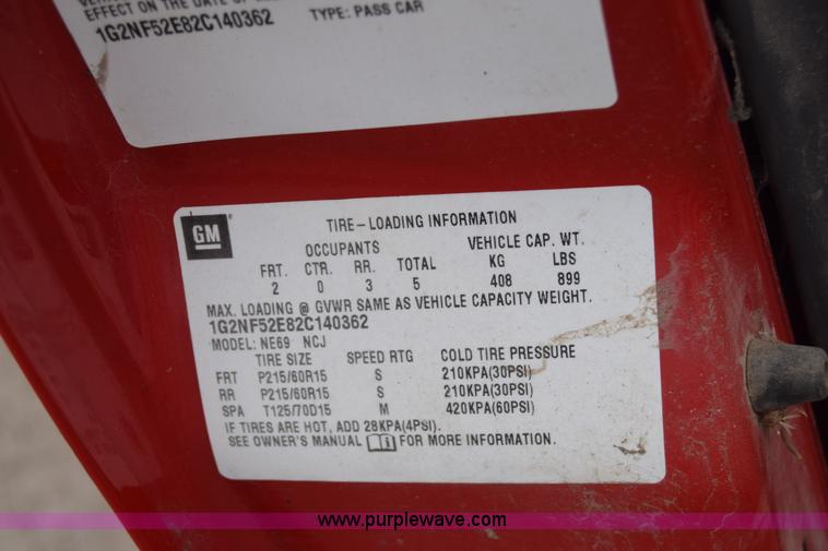 image for item E6499 2002 Pontiac Grand AM