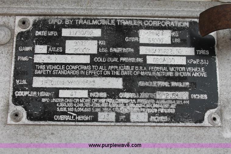 image for item H5813 2000 Trailmobile reefer trailer