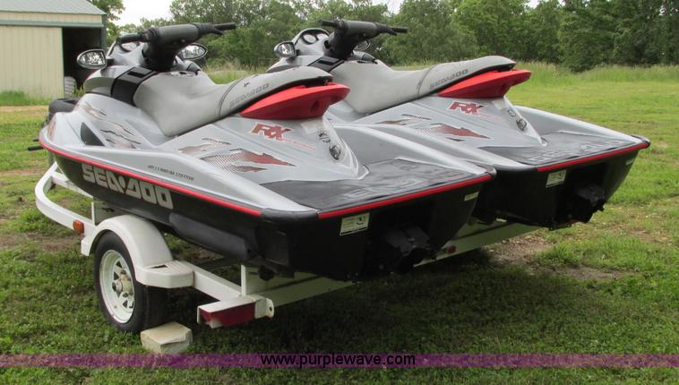 image for item B2970 (2) 2000 SeaDoo RX950 personal watercrafts with trailer
