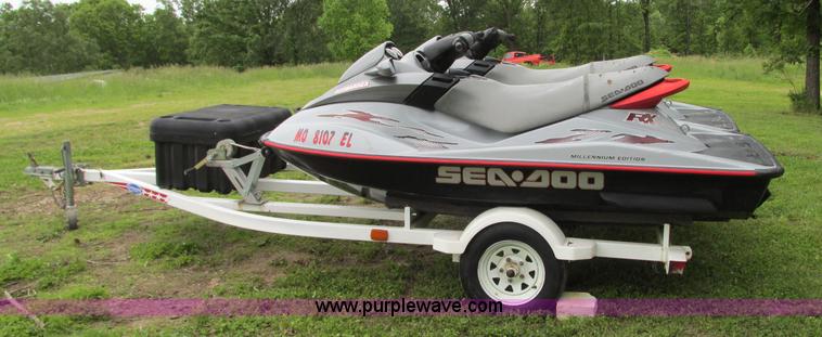 image for item B2970 (2) 2000 SeaDoo RX950 personal watercrafts with trailer