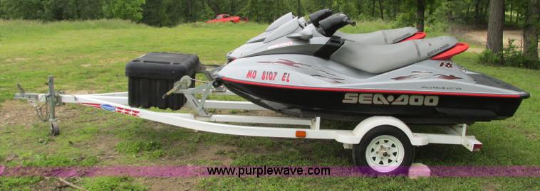 image for item B2970 (2) 2000 SeaDoo RX950 personal watercrafts with trailer