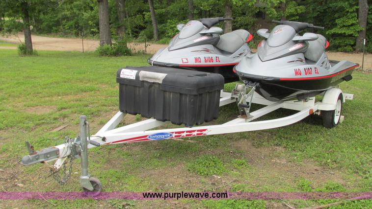 image for item B2970 (2) 2000 SeaDoo RX950 personal watercrafts with trailer