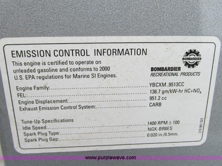 image for item B2970 (2) 2000 SeaDoo RX950 personal watercrafts with trailer