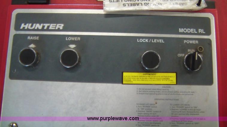 image for item BA9290 Hunter RL parallel lift rack